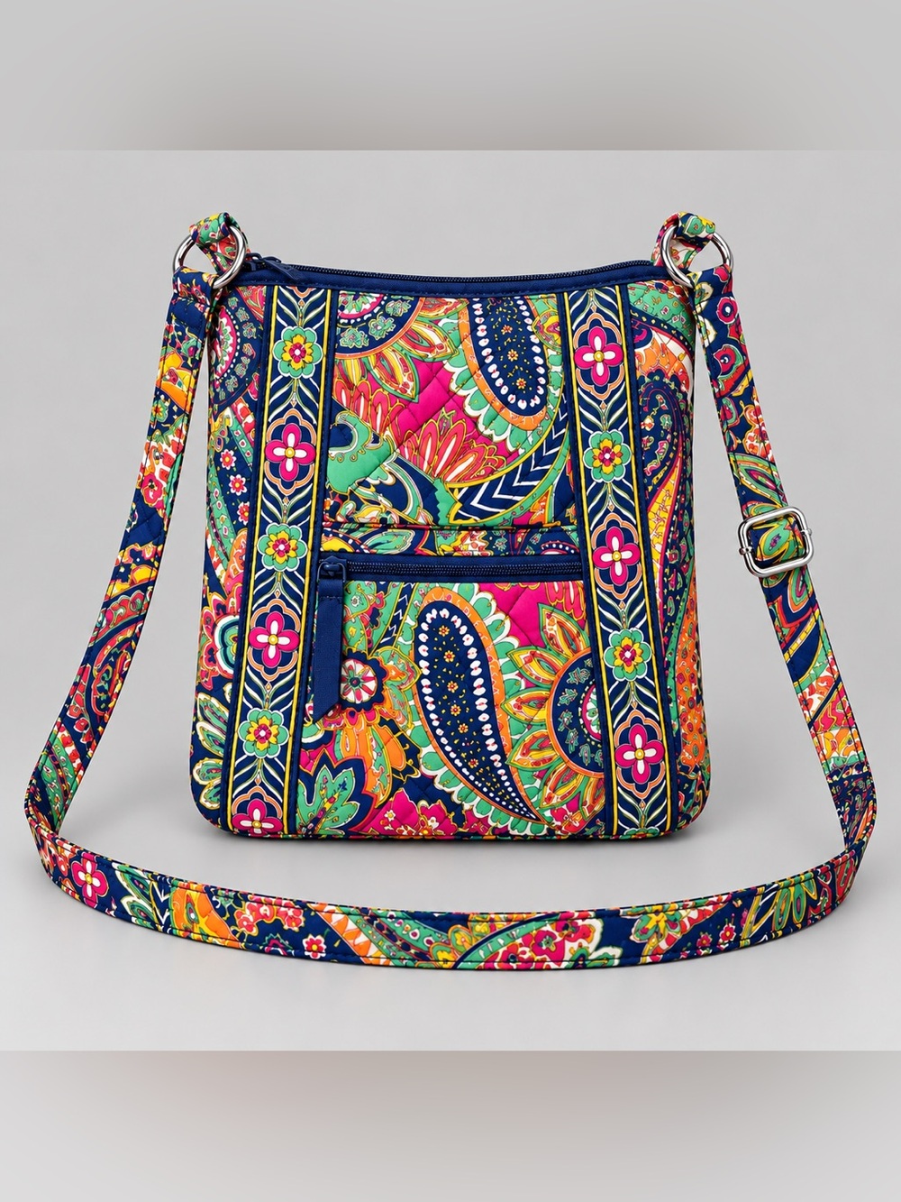 Vera Bradley Venetian Paisley Crossbody Hipster Bag Floral Cottage Bohemian